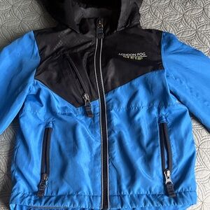 London Fog Kids Two-Tone Blue and Black Raincoat